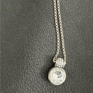 Brighton Silver Crystal Pendant Necklace